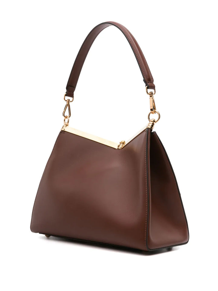 Etro Medium Vela Leather Shoulder Bag — Same as shown — Size One Size — Back View