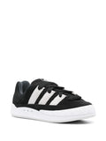 adidas Adimatic Embroidered-Logo Sneakers — Black — Size US M 4.5 - US W 6 — Side View