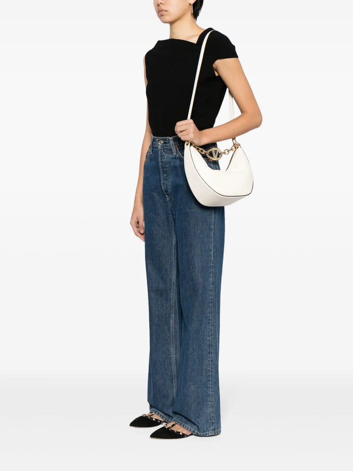 Valentino Garavani Small Vlogo Moon Shoulder Bag — Same as shown — Size One Size — Side View