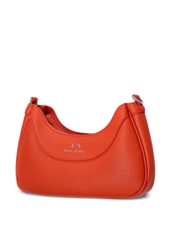 Armani Exchange Debossed Logo Leather Shoulder Bag — Same as shown — Size One Size — Back View