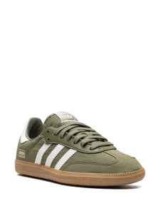 adidas Samba Reflective Pack - Focused Olive Sneakers — Olive Green — Size US M 8.5 - US W 10 — Detail View