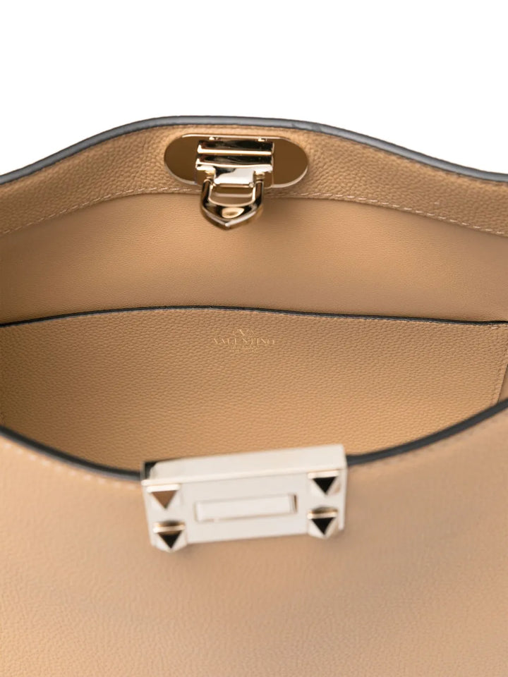 Valentino Garavani Rockstud Embellished Leather Shoulder Bag — Same as shown — Size One Size — Detail View