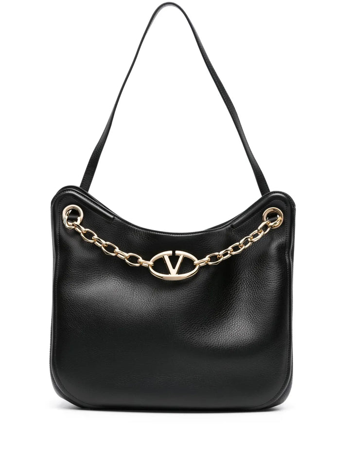 Valentino Garavani Vlogo Signature Chain Link Shoulder Bag — Same as shown — Size One Size — Front View