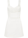 Rebecca Vallance Delaney Draped Minidress — White/ Ivory — Size XS — Front View