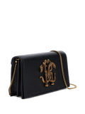 Roberto Cavalli Mirror Snake Metallic Logo Shoulder Bag — Same as shown — Size One Size — Top View