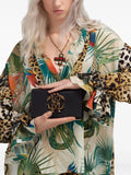 Roberto Cavalli Mirror Snake Metallic Logo Shoulder Bag — Same as shown — Size One Size — Side View