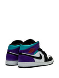 Air Jordan 1 Mid Aqua Sneakers — Black — Size US M 9.5 - US W 11 — Back View