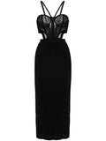 Versace Jeans Couture Panelled Design Dress — Black/ Gold — Size XS — Front View