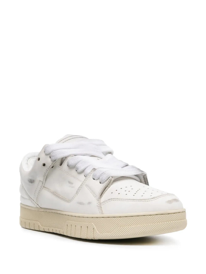 1989 Studio Vintage Dirty Leather Sneakers — White — Size US M 3.5 - US W 5 — Side View