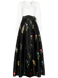 Sachin Babi Zoe Colour Block Gown — Black/ White — Size XS — Front View