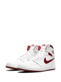 Air Jordan 1 High 85 Metallic Burgundy Sneakers — White — Size US M 6.5 - US W 8 — Side View