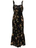 Reformation Irisa Floral Print Dress — Black — Size XS — Front View