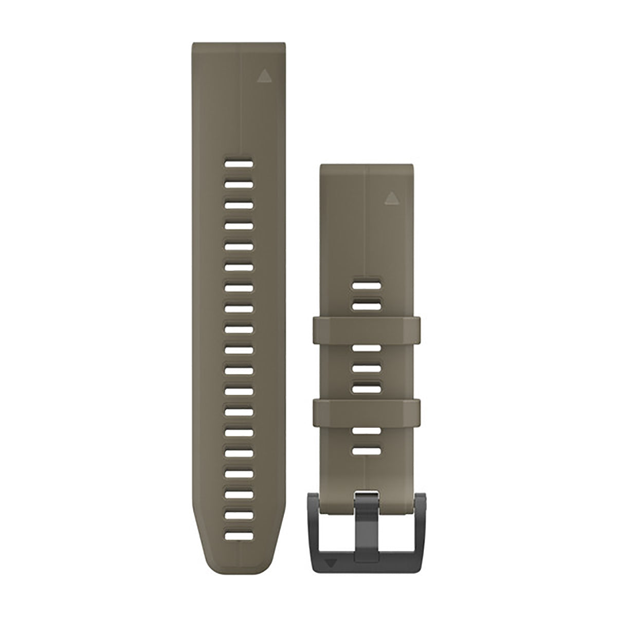 Garmin 22mm QuickFit Silicone Band — Coyote Tan — Size Regular — Detail View