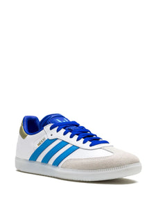 adidas X Lionel Messi Samba Sneakers — White/Royal Blue/Gold-Tone — Size US M 6 - US W 7.5 — Alternate View 7