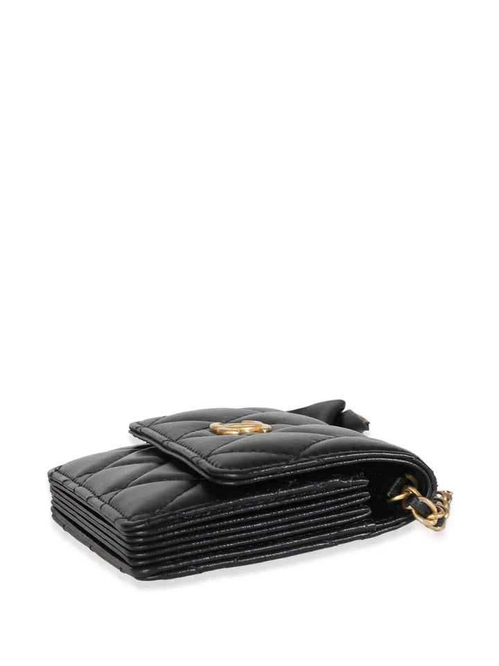 Chanel Pre Owned 2020 Diamond Quilted Cardholder On Chain — Same as shown — Size One Size — Detail View