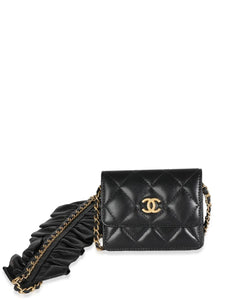 Chanel Pre Owned 2020 Diamond Quilted Cardholder On Chain — Same as shown — Size One Size — Front View
