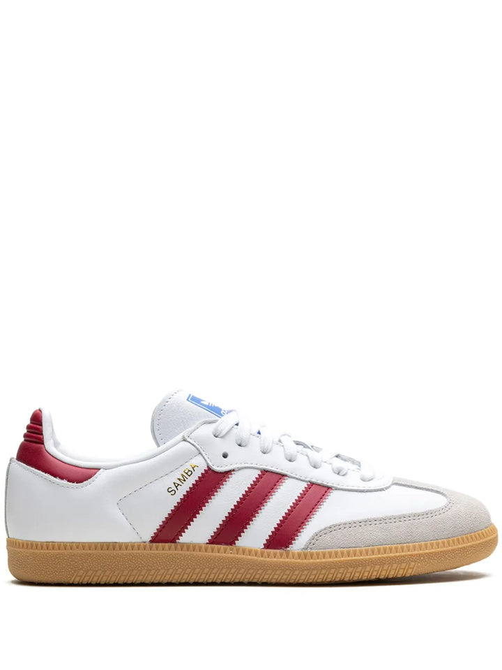 adidas Samba Og Collegiate Burgundy Sneakers — White/Red — Size US M 9.5 - US W 11 — Front View