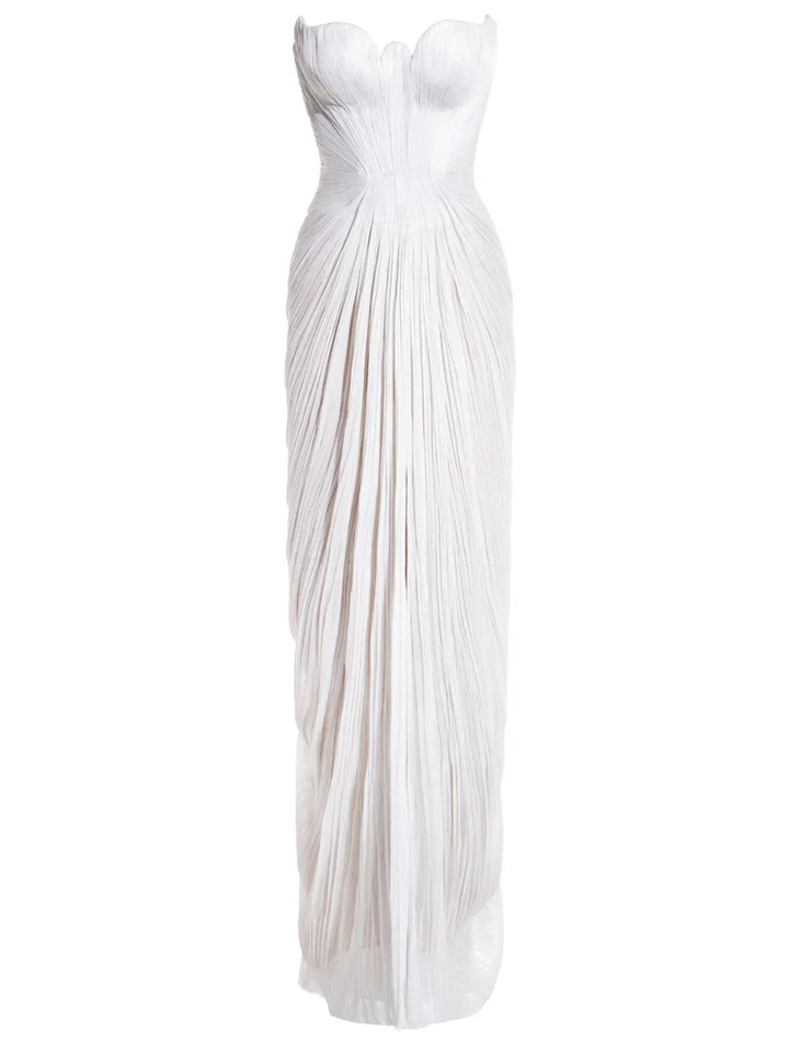 Maria Lucia Hohan Strapeless Pleated Gown — Same as shown — Size XS — Front View
