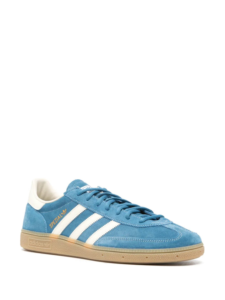adidas Handball Suede Sneakers — Pacific Blue/White — Size US M 9 - US W 10.5 — Side View