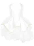 Ana Radu Floral Applique Mini Dress — White — Size XS — Front View
