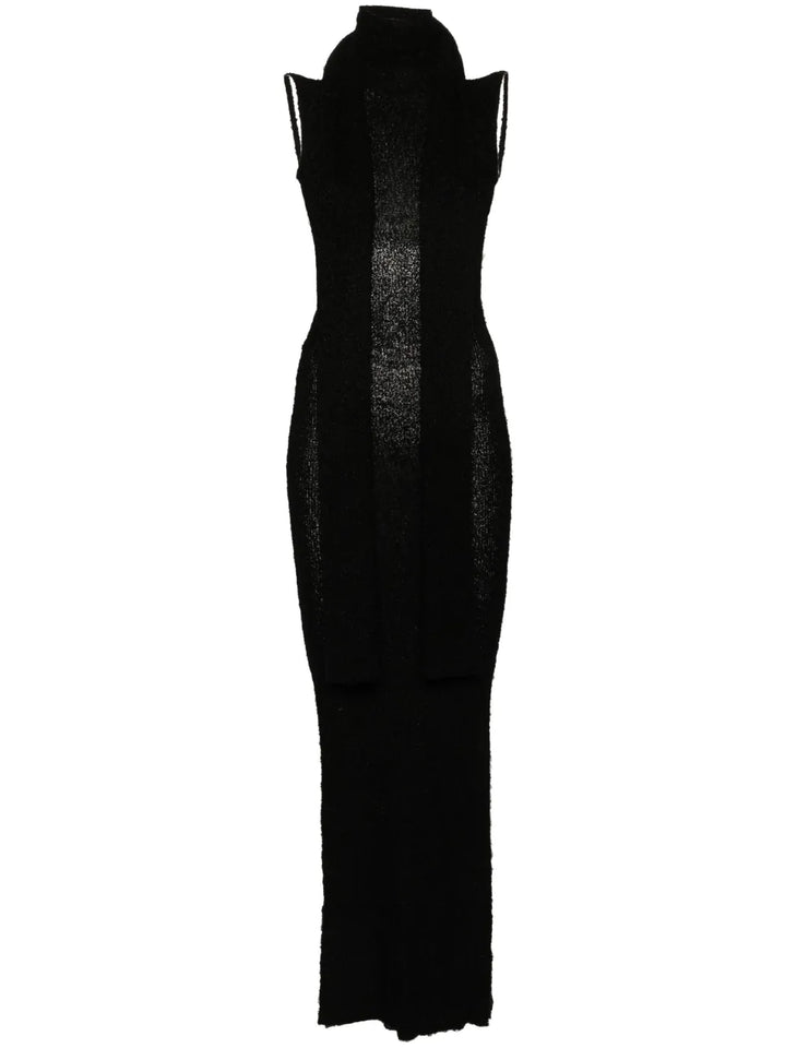 Aya Muse Elara Gown — Black — Size XS — Front View
