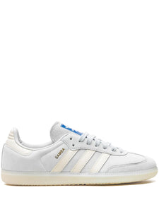 adidas Samba Og Wonder Silver/Chalk White/Off White Sneakers — Blue/White — Size US M 8.5 - US W 10 — Front View