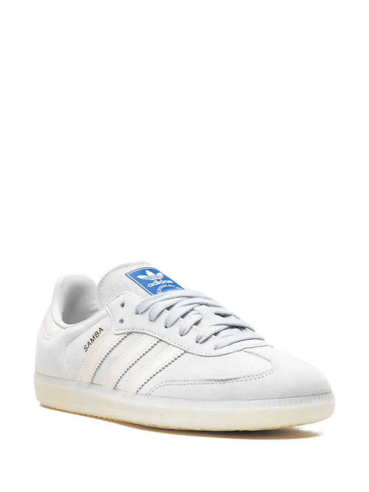 adidas Samba Og Wonder Silver/Chalk White/Off White Sneakers — Blue/White — Size US M 8.5 - US W 10 — Side View