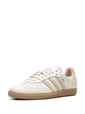 adidas Samba Leather Sneakers — White/Taupe — Size US M 11.5 - US W 13 — Top View