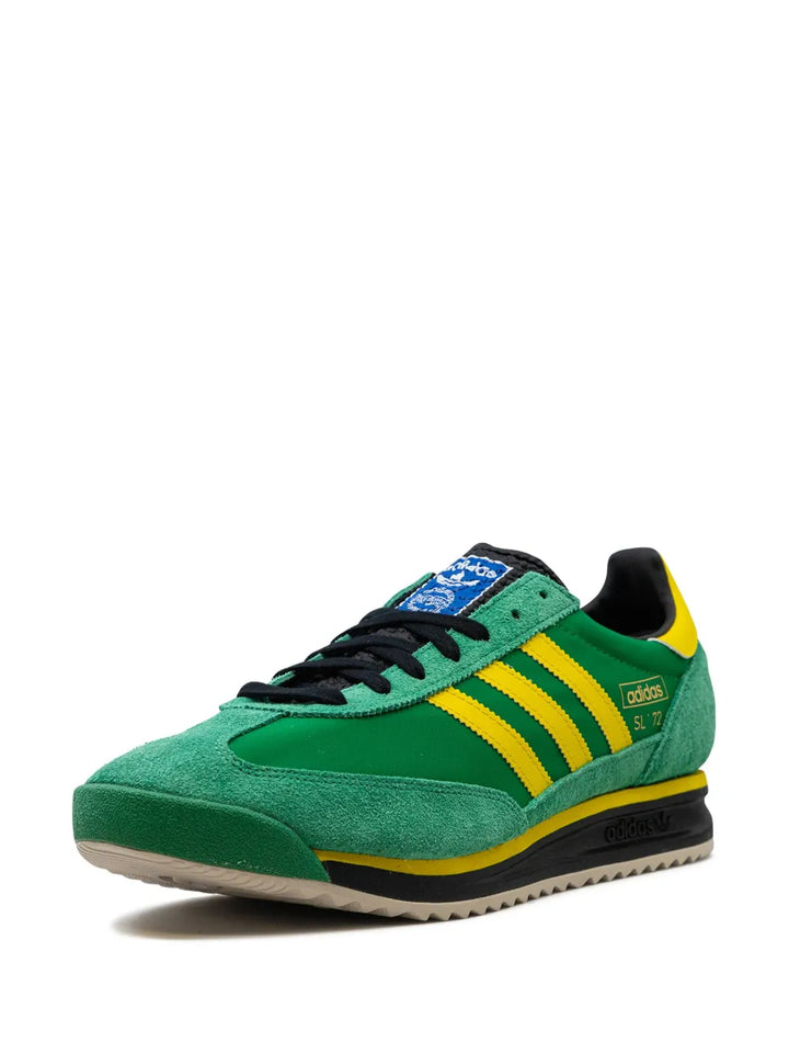 adidas Sl 72 Rs Green Yellow Sneakers — Bright Green/Canary Yellow — Size US M 9 - US W 10.5 — Top View