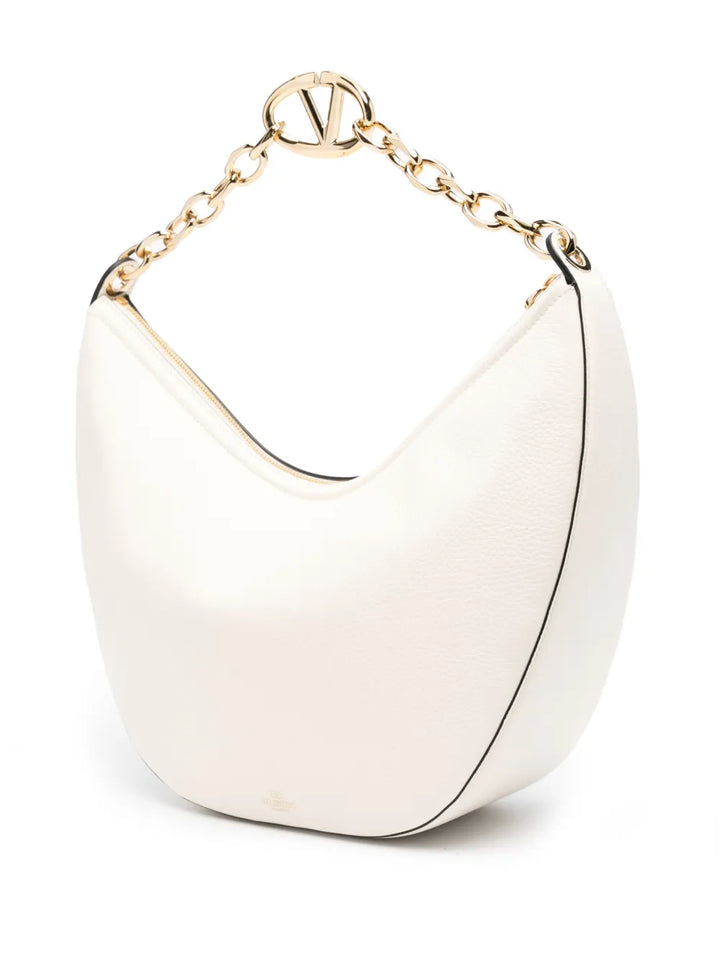 Valentino Garavani Vlogo Signature Leather Shoulder Bag — Same as shown — Size One Size — Back View