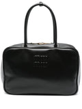 Miu Miu Logo Embossed Leather Shoulder Bag — Same as shown — Size One Size — Front View