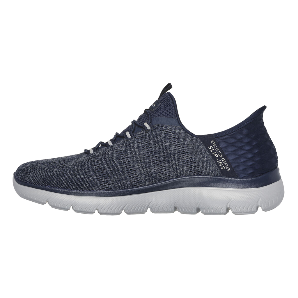 Skechers Summits - Key Pace — Navy — Size 2E — Width 10.5 — Side View