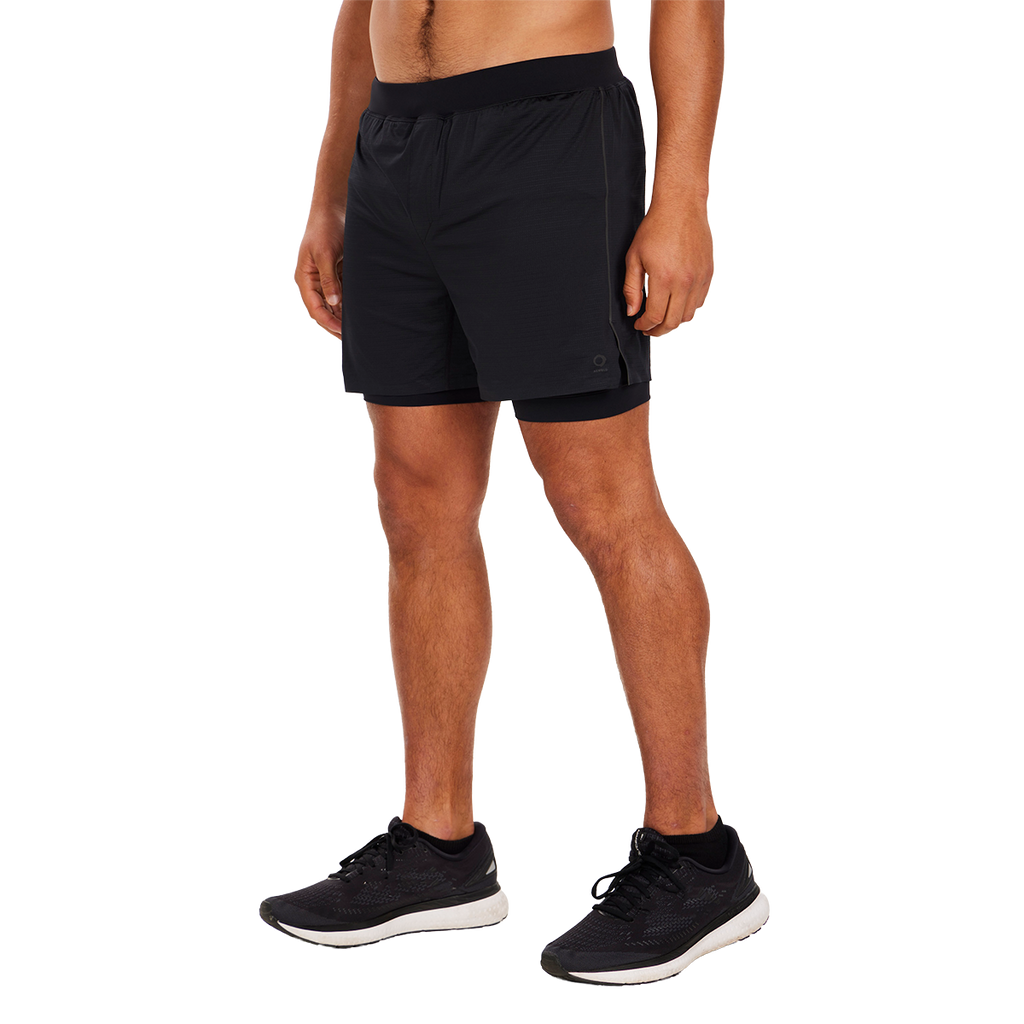 Alwrld ALRN Mesh N.B.P 5" Run Short — Black — Size Medium — Side View