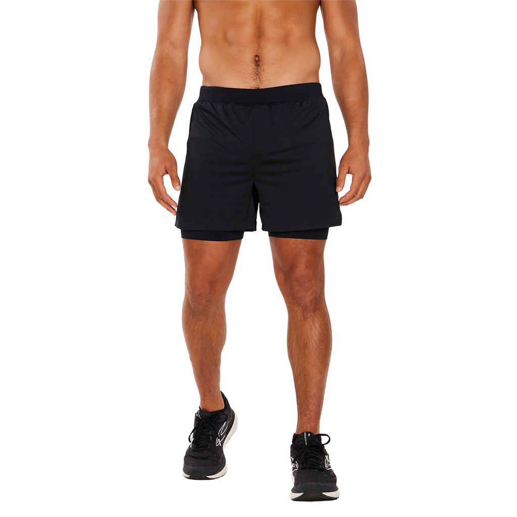 Alwrld ALRN Mesh N.B.P 5" Run Short — Black — Size Medium — Front View