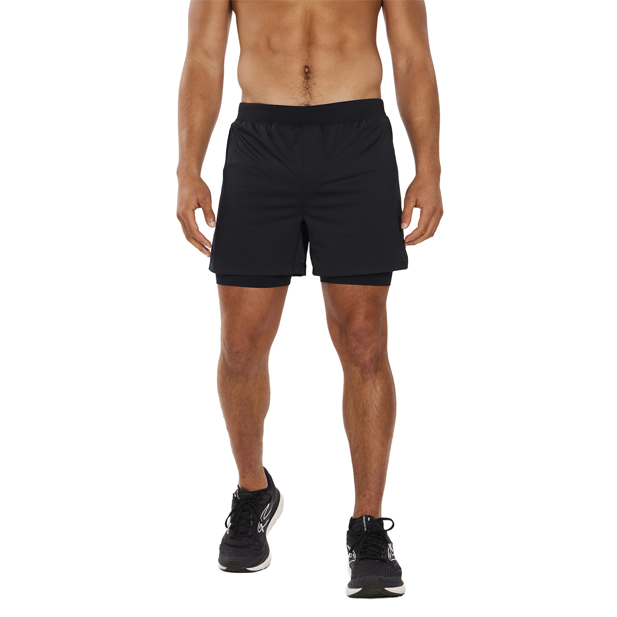 Alwrld ALRN Mesh N.B.P 5" Run Short — Black — Size Medium — Front View