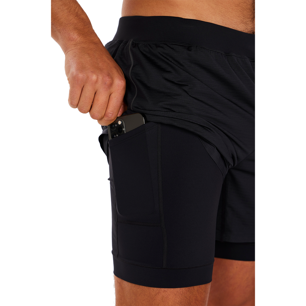 Alwrld ALRN Mesh N.B.P 5" Run Short — Black — Size Medium — Top View