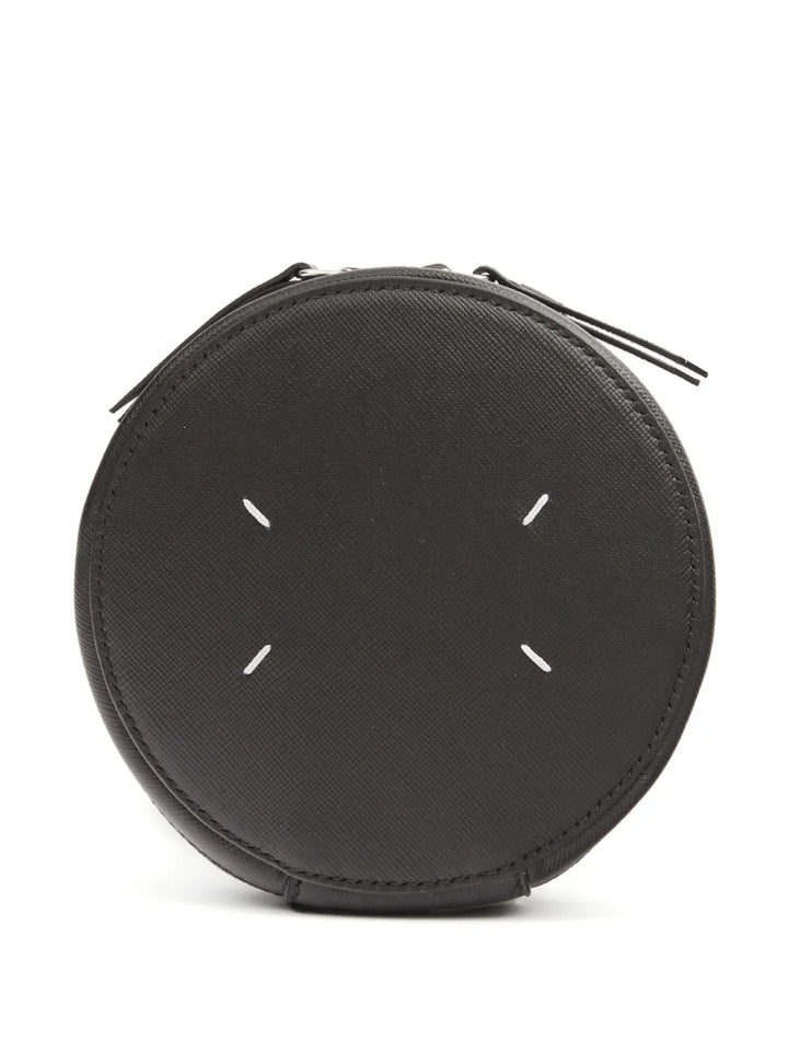 Maison Margiela Micro Circle Leather Shoulder Bag — Same as shown — Size One Size — Front View