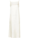 Loulou De Saison Sulum Silk Midi Dres — White — Size XS — Front View