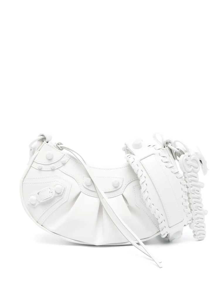 Balenciaga Small Le Cagole Leather Shoulder Bag — Same as shown — Size One Size — Front View