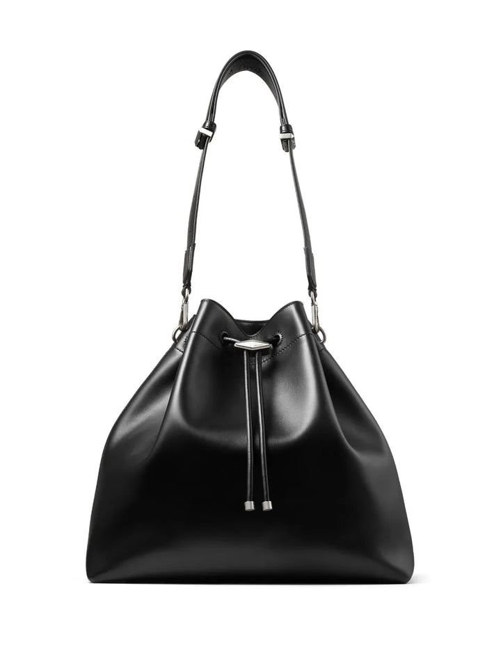 Jimmy Choo Cinch L Leather Bucket Bag — Same as shown — Size One Size — Front View