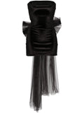Atu Body Couture Oversize Bow Velvet Miniskirt — Black — Size XS — Front View