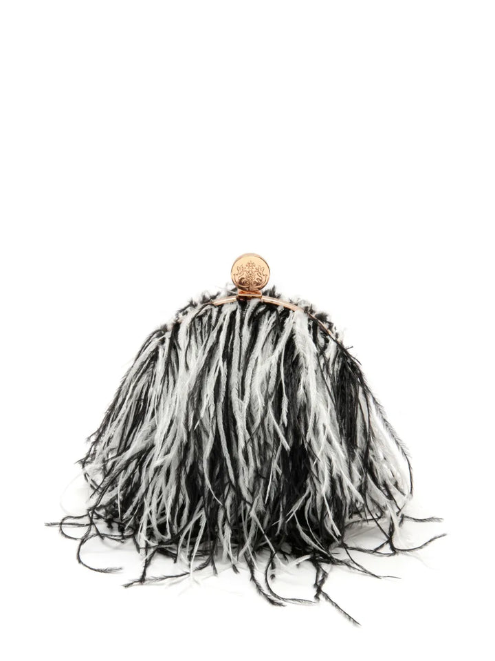 Isla Lily Feathered Shoulder Bag — Same as shown — Size One Size — Front View