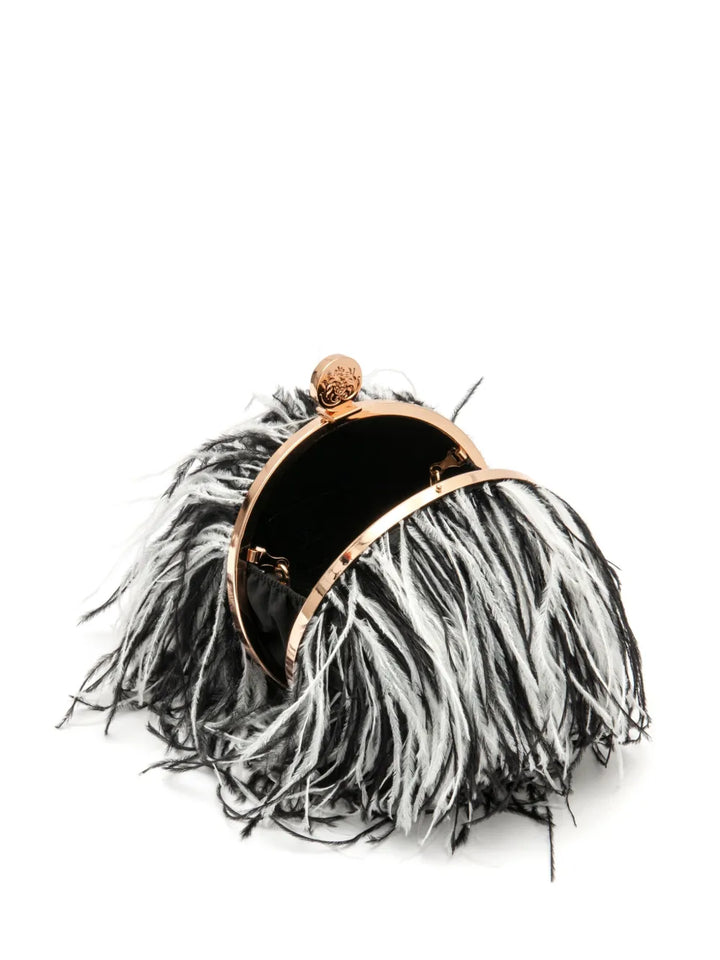 Isla Lily Feathered Shoulder Bag — Same as shown — Size One Size — Back View