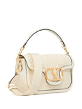 Valentino Garavani Alltime Woven Leather Shoulder Bag — Same as shown — Size One Size — Top View