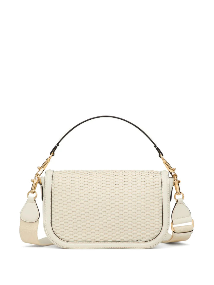 Valentino Garavani Alltime Woven Leather Shoulder Bag — Same as shown — Size One Size — Back View