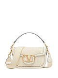 Valentino Garavani Alltime Woven Leather Shoulder Bag — Same as shown — Size One Size — Front View