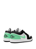 Air Jordan 1 Low Green Glow Sneakers — Black/White/Green — Size US M 11.5 - US W 13 — Back View