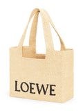 Loewe Medium Loewe Font Tote In Raffia — Same as shown — Size One Size — Top View