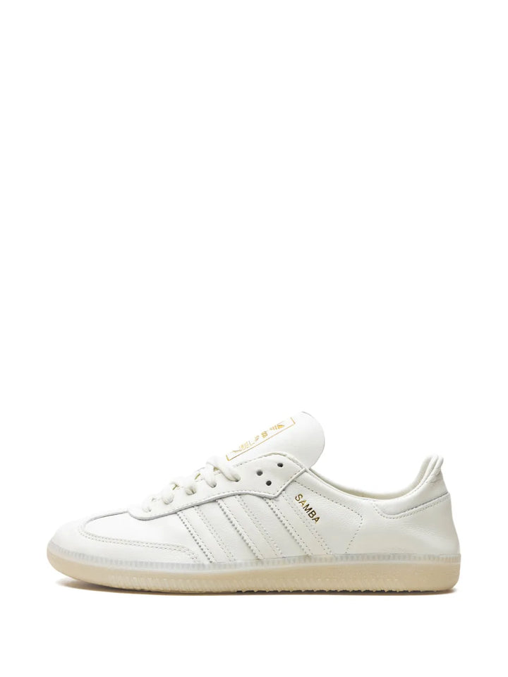 adidas Samba Decon Lace-Up Sneakers — White — Size US M 8.5 - US W 10 — Detail View