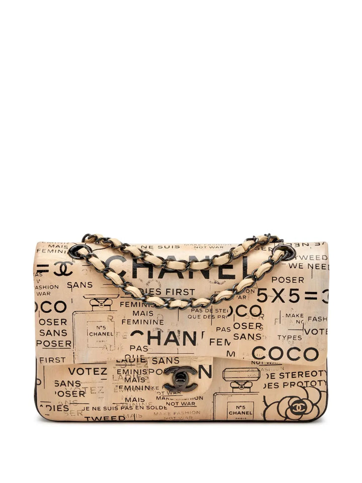 Chanel Pre Owned 2016 Newspaper Double Flap Shoulder Bag — Same as shown — Size One Size — Front View